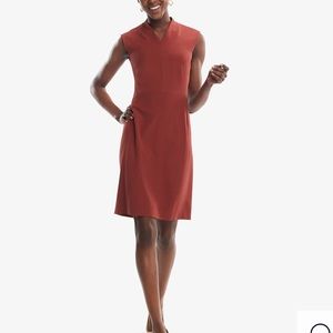 MM LaFleur Aditi dress in brick red